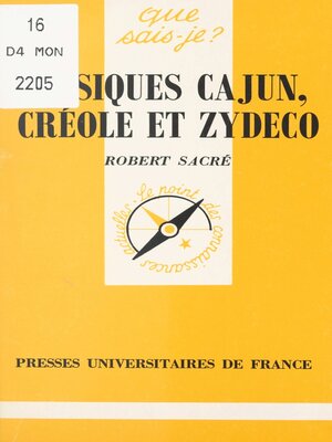 cover image of Musiques cajun, créole et zydeco